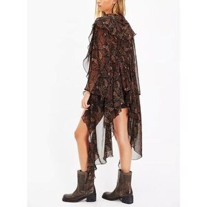 Free People High-Low Paisley Duster